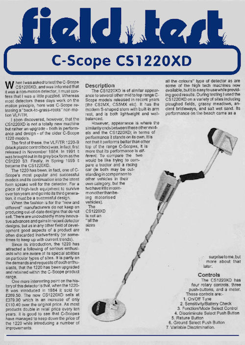 CS1220XD field test