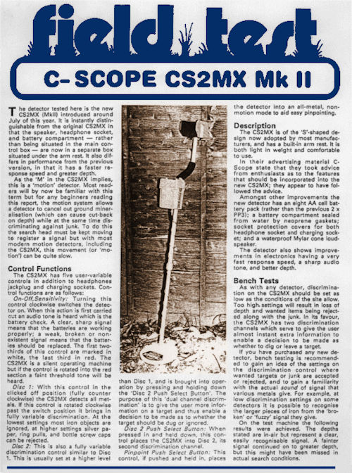CS2MX-Mk2 field test